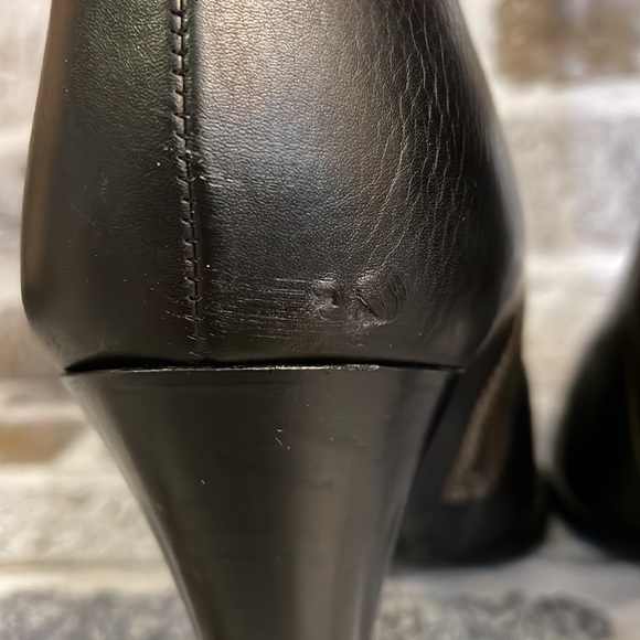 Coach Nancie Soft Calf Black Pebbled Leather Heeled Bootie Made in Italy - Picture 16 of 16